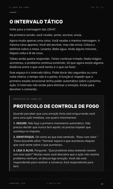 Página do e-book: Protocolo de Controle de Fogo